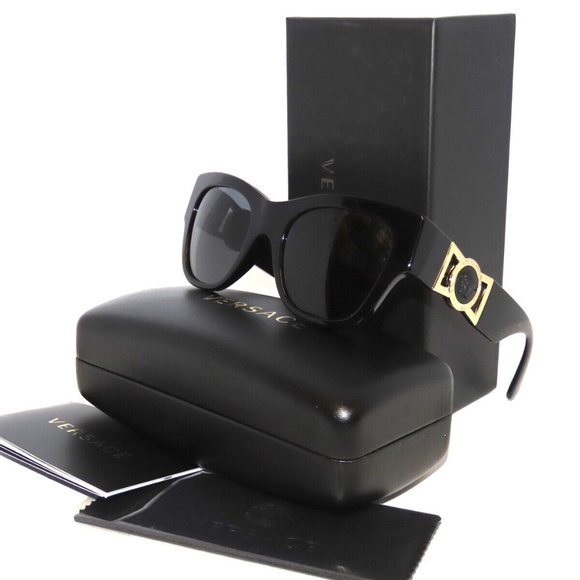 Versace 4415 GB1/87 Black Grey Gold Sunglasses VE4415U main image 6